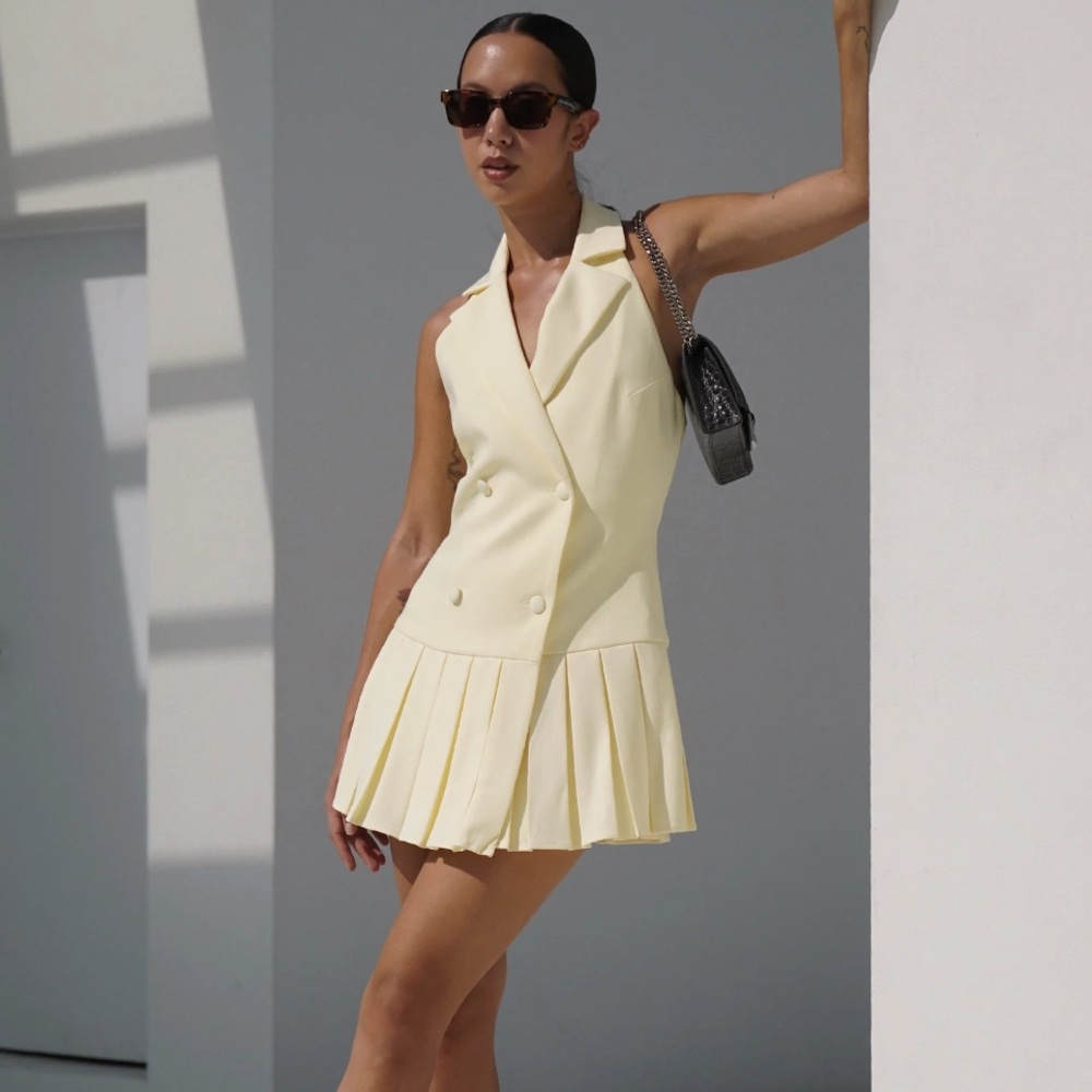 Meshki Antionette Pleated Mini Dress